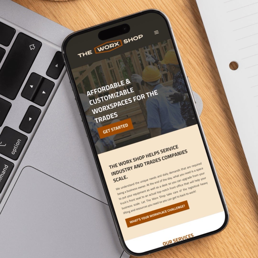 website design phone mockup